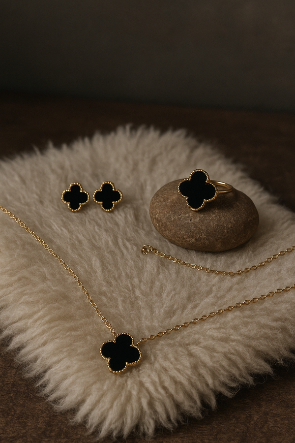 Vintage Van Cleef Inspired Necklace and Ring Set