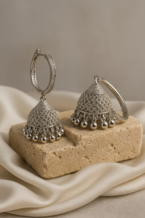 Silver Indian Style Jhumka