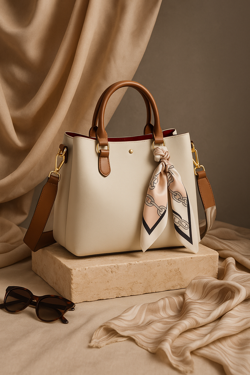 Elegant Synthetic Leather Shoulder Bag – Soft &amp; Stylish