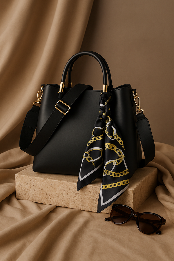 Elegant Synthetic Leather Shoulder Bag – Soft &amp; Stylish